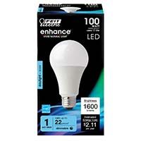 Feit Electric Enhance Daylight 100 瓦 A19 泛光灯泡 1600 流明 - 日光