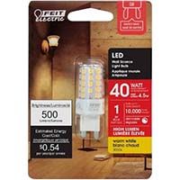 Feit Electric - Bombilla LED de repuesto para aplique de pared G9, 40 W, 500 lúmenes, color blanco cálido