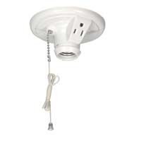 EATON 拉绳和插座吊灯座 - 3-1/4 英寸或 4 英寸盒