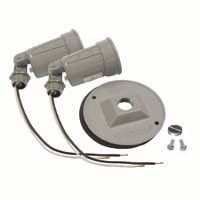 Portalámparas Par-38 compatible con LED Bell Outdoor y cubierta redonda - Gris