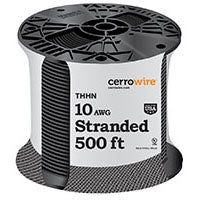 Cerrowire 10 AWG Black Stranded THHN Wire - 500'