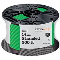 CerroWire 14 股 THHN 500 英尺 - 绿色