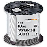 Cerrowire 10 AWG White Stranded THHN Wire - 500'