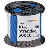 CerroWire 10 股 THHN 500 英尺 - 蓝色
