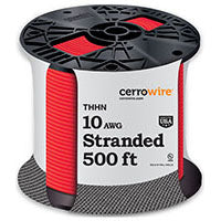 CerroWire 10 股 THHN 500 英尺 - 红色