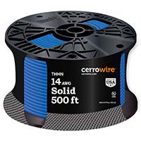 CerroWire 14 Sólido THHN 500 Pies - Azul