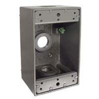 Bell Outdoor Single-Gang Box 3 Outlets 1/2"
