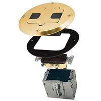 RACO Floor Box Kit polished brass