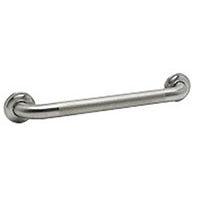18" Brushed nickel grab bar with decorative end cap