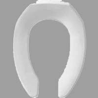 Mayfair White Solid Plastic Elongated Toilet Seat
