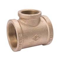 Hailiang Brass Tee - 1-1/2" FIP x 1-1/2" FIP x 1" FIP