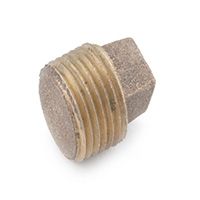 Anderson Metals Red Brass Square Head Solid Plug - 1/4"
