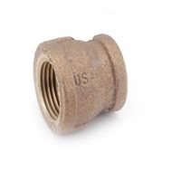 Anderson Metals Red Brass HEX Bushing - 3/8" x 1/8"