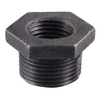 Black Malleable Iron Bushing 2" x 1-1/4"