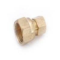 Anderson Metals Brass Compression x Female Pipe Female Coupling - 5/8" x 3/4"