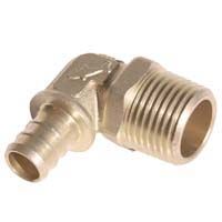 CB Supplies Lead Free Bass Insert PEX Fittings 90 Degree Elbow - 1/2" Insert x MIP (50 Qty)