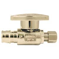 Apollo PEX-A Quarter- Turn Straight Stop Valve- 1/2" x 3/8"