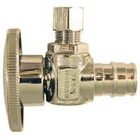 Válvula de parada de ángulo de cuarto de vuelta Apollo PEX-A - 1/2" Barb x 1/4" Compresión