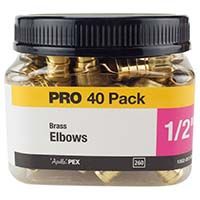 APOLLO PEX Brass Elbows Pro 40 Pack- 1/2"