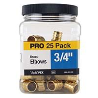 APOLLO PEX Brass Elbows PRO 25 Pack- 3/4"