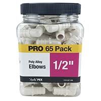 Apollo PEX Poly Alloy Elbows PRO - 1/2" (65 Pack)