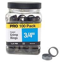 APOLLO PEX Copper Crimp Rings (100 Pack)- 3/4"