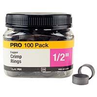 APOLLO PEX Copper Crimp Rings PRO 100 Pack-1/2"