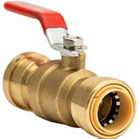 QuickFitting Brass Full Port Ball Valve - 3/4in x 3/4in