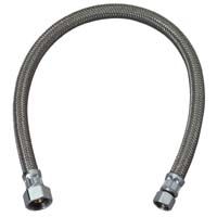 Grifo con conector artesanal de latón: 30" de largo, 1/2" FIP al grifo, 3/8" COMP a la válvula