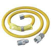 Conector de gas artesanal de latón, 3/8 OD, 24" de longitud