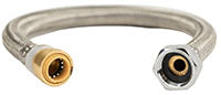 Quickfitting 18" Braided SS Water Heater Hose - 1/2" PF x 3/4" FIP