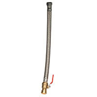 Quickfitting 18" FP SS Water Heater Hose - 3/4" PF x 3/4" FIP
