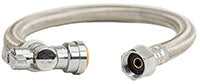 Quickfitting 18" Faucet Connector Hose - 1/2" Push Angle Valve x 1/2" FIP