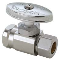 Válvula recta artesanal de latón 1/2" FIP 1/2" OD COMP
