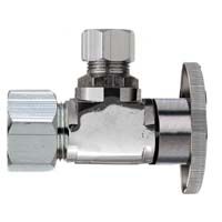 Plumb Pak Quarter Turn Angle Ball Valve Inlet 1/2" Nom Copper (5/8" O.D.) outlet 1/4"