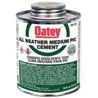 Oatey All Weather Medium Clear PVC Cement - 16 Oz
