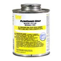 Oatey FlowGuard Gold Medium Yellow All Weather One-Step CPVC Cement - 8 Oz