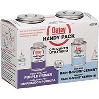 Oatey Purple Primer/Rain-R-Shine Cement Handy Pack - 4 Oz