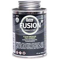Oatey Fusion Single Step Clear Medium PVC Cement - 4 Oz