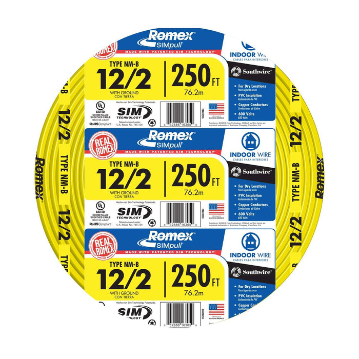Romex 12/2 NMB W/Ground - 250'