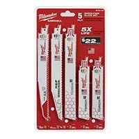 Milwaukee Sawzall Demolition Blade Set (5pc)