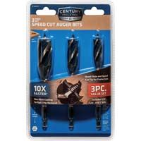 Century Speed Cut Auger Bits - 3 Pc