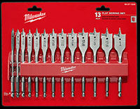 Milwaukee Hex Shank Flat Boring Set - 13pc