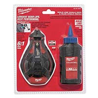 Milwaukee Bold Line Chalk Reel &Blue Chalk Refill Kit - 100'