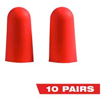 Tapones para los oídos desechables Milwaukee 10 pares