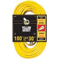 Cable de extensión Yellow Jacket Power Lite de 100 pies (14/3) 13 amperios