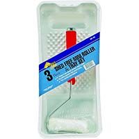 Juego de mini rodillo y bandeja tejido blanco Pro Edge de 4", siesta de 3/8"