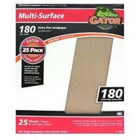 Papel de lija multisuperficie Gator de 9" x 11" - Grano 180