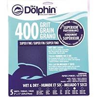 Blue Dolphin Wet and Dry Sanding Sheets 400 Grit (5 Pack)- 9" X 11"