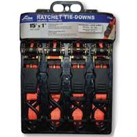 Ancra Ratcheting Tie-Downs w/ Hooks - 1" x 15'